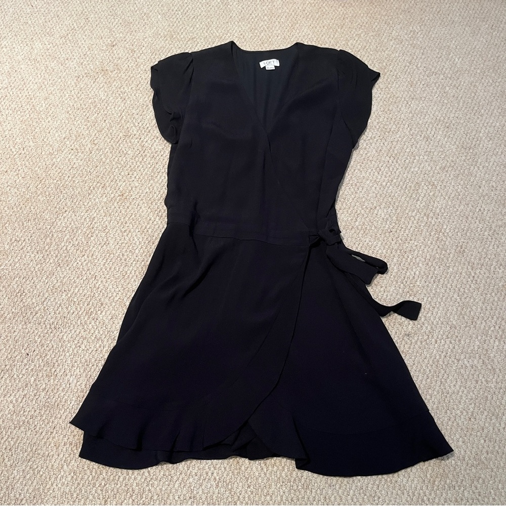 LOFT Women’s Petite Black Wrap Dress